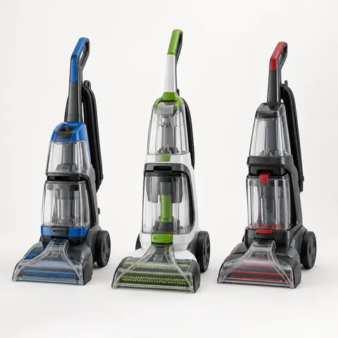 Upright carpet cleaners